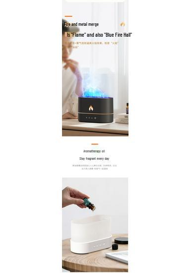 USB Mini Cross-Border Aroma Diffuser & Silent Humidifier for Office or Bedroom with Desktop Flame Design