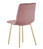 Libra Chair - Pink Velvet / Gold Legs X 3