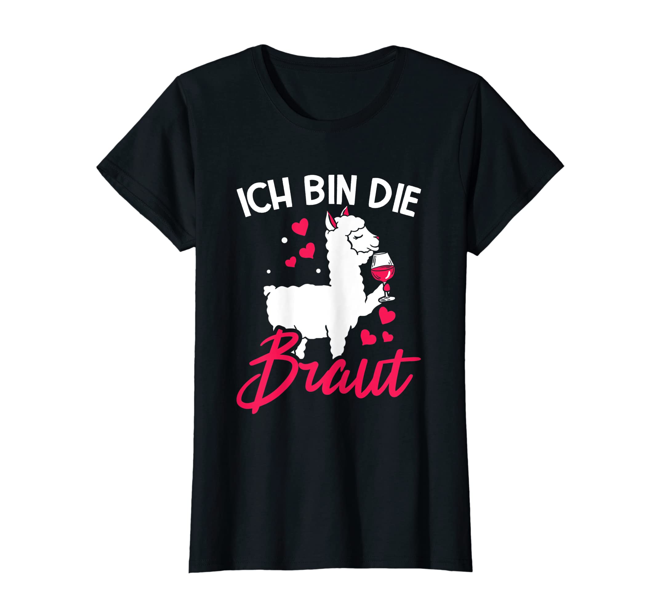 

Женская футболка Ich Bin Die Braut Lama Alpaca