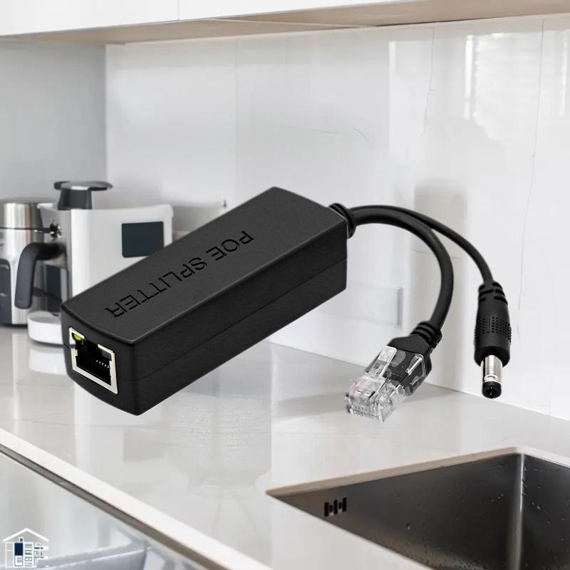 New 1Pcs 48V To 12V IEEE 802.3af Output Power Over Ethernet Splitter Adapter Security System POE Splitter DIY Accessories