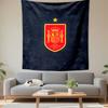 Spain National Football Team RFEF Crest Emblem Wall Tapestry Red Gold Fan Art Decor for Man Cave Bedroom Living Room Gift