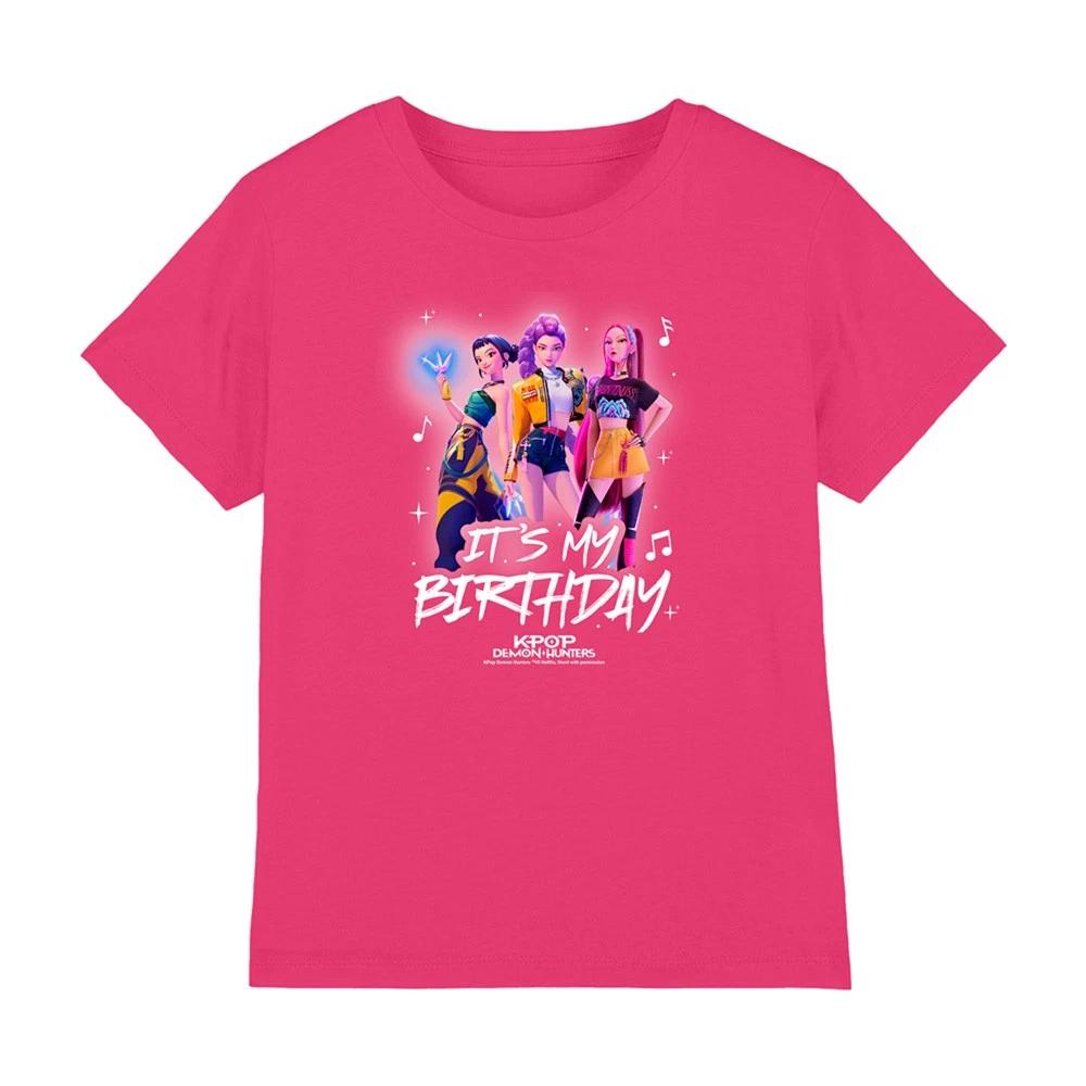 K-Pop Demon Hunters Huntrix It s My Birthday Group Kids T-shirt, Hot Pink 120