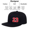 Unisex 23 Number Letter Embroidery Hip-Hop Hats Outdoor Adjustable Casual Baseball Caps Sunscreen Hat