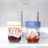 Overnight Oat Cup Transparent Glass Mason Cup Simple Portable Cereal Cup with Spoon Lid Yogurt Graduated Cup