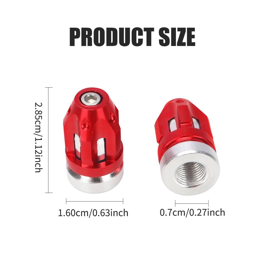 1Pair Aluminum Alloy Valve Caps Tire Valve Caps Automobile Tire Caps Anti-Leak Valve Suitable For Motorcycles Car Bicycles