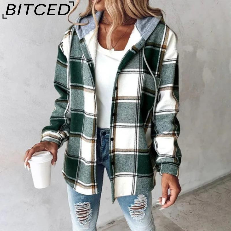 BITCED Women's Plaid Fall/Winter Coat