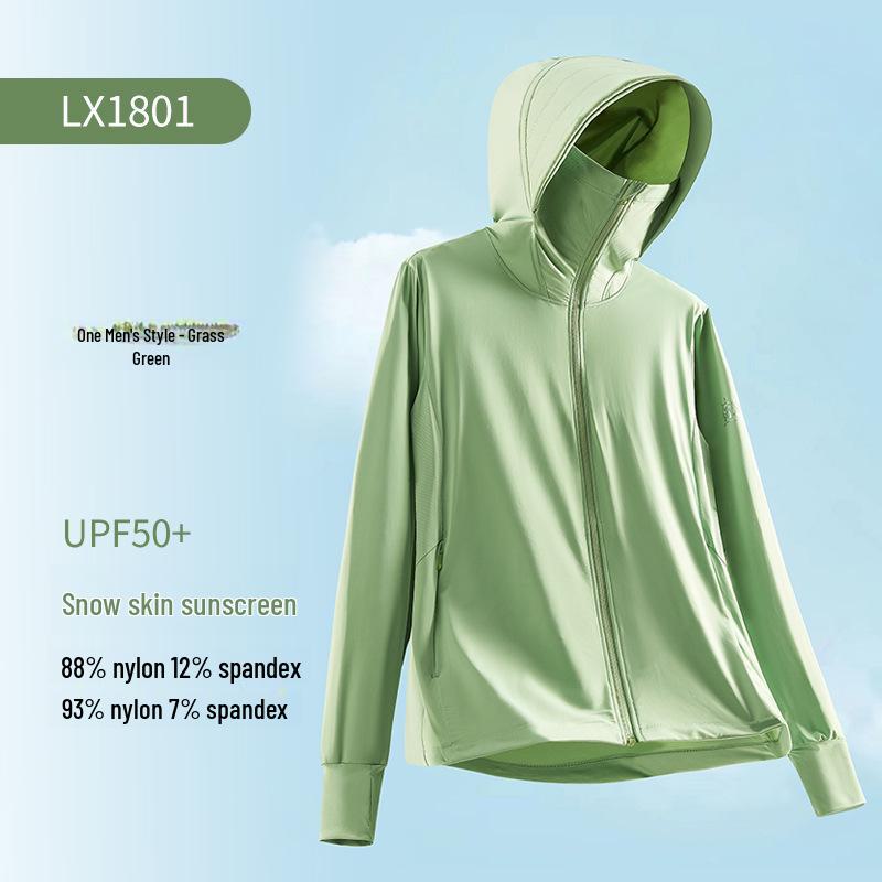 Couple's Ultra-Thin Hooded Ice Silk Jacket - Cool, Breathable, High-Elastic Sun Protection for Outdoor Sports and Fishing
