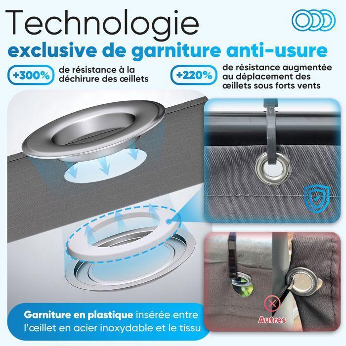 Sekey brise-vue pour balcon pes 90 x 300cm, gris clair