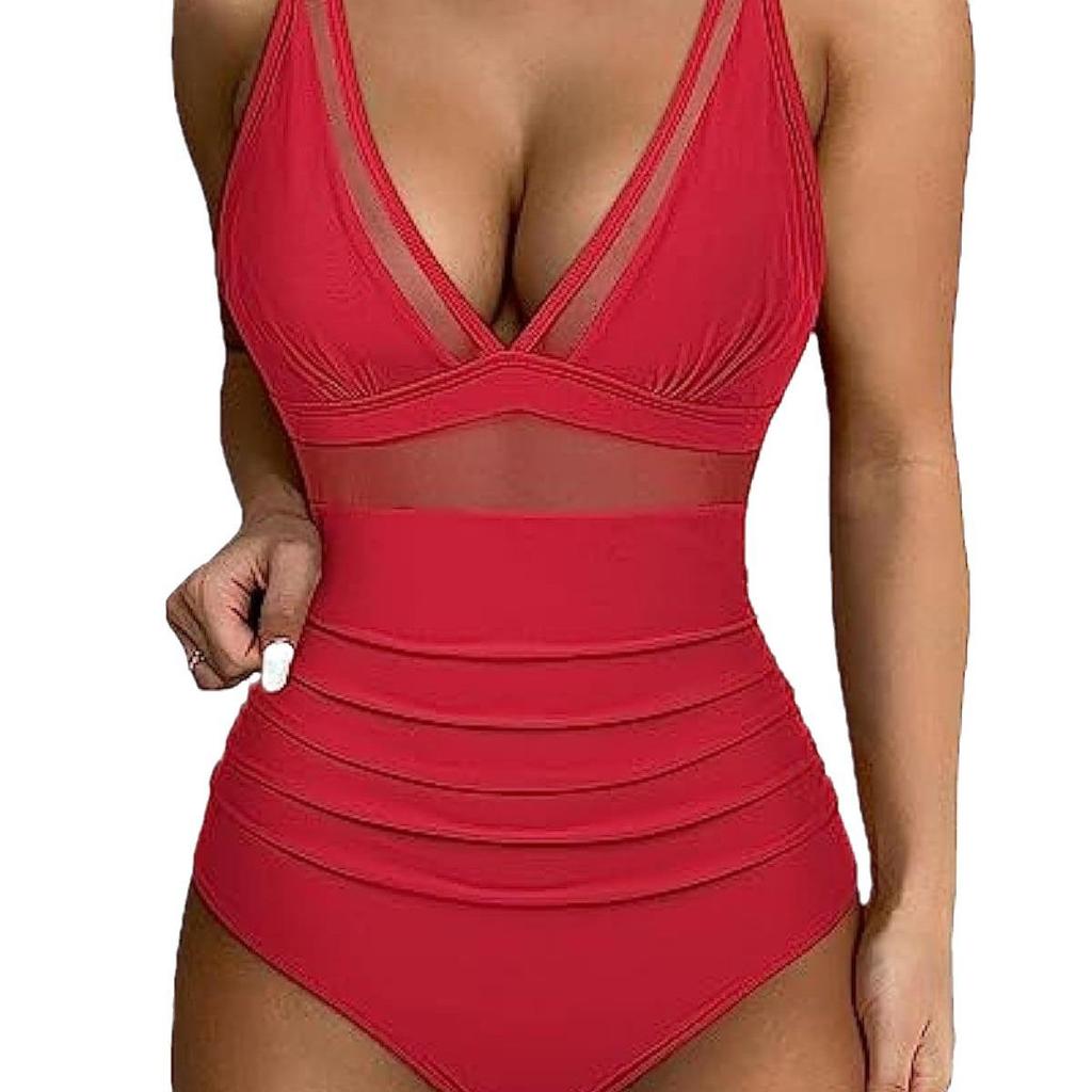 2024 European & American Sexy Transparent One-Piece Backless Swimsuit