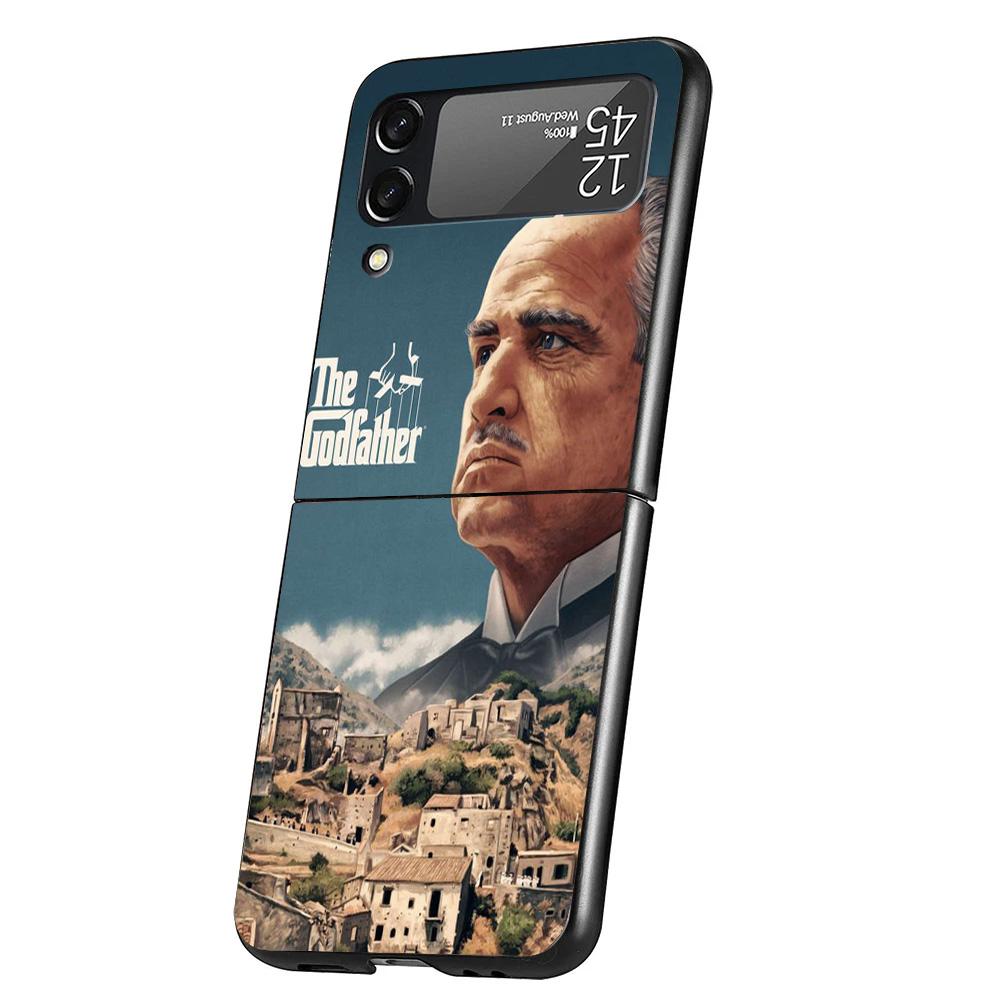 The Godfather TV Case Phone Cover for Samsung Galaxy Z Flip 6 5 4 3 5G ZFlip6 ZFlip5 ZFlip4 ZFlip3 Black Hard Trend Fundas