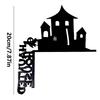 Door Topper Metal Halloween Door Ornament Scary Whimsical Doorframe Decoration For Haunted House Apartment Kitchen Dorm Bathroom
