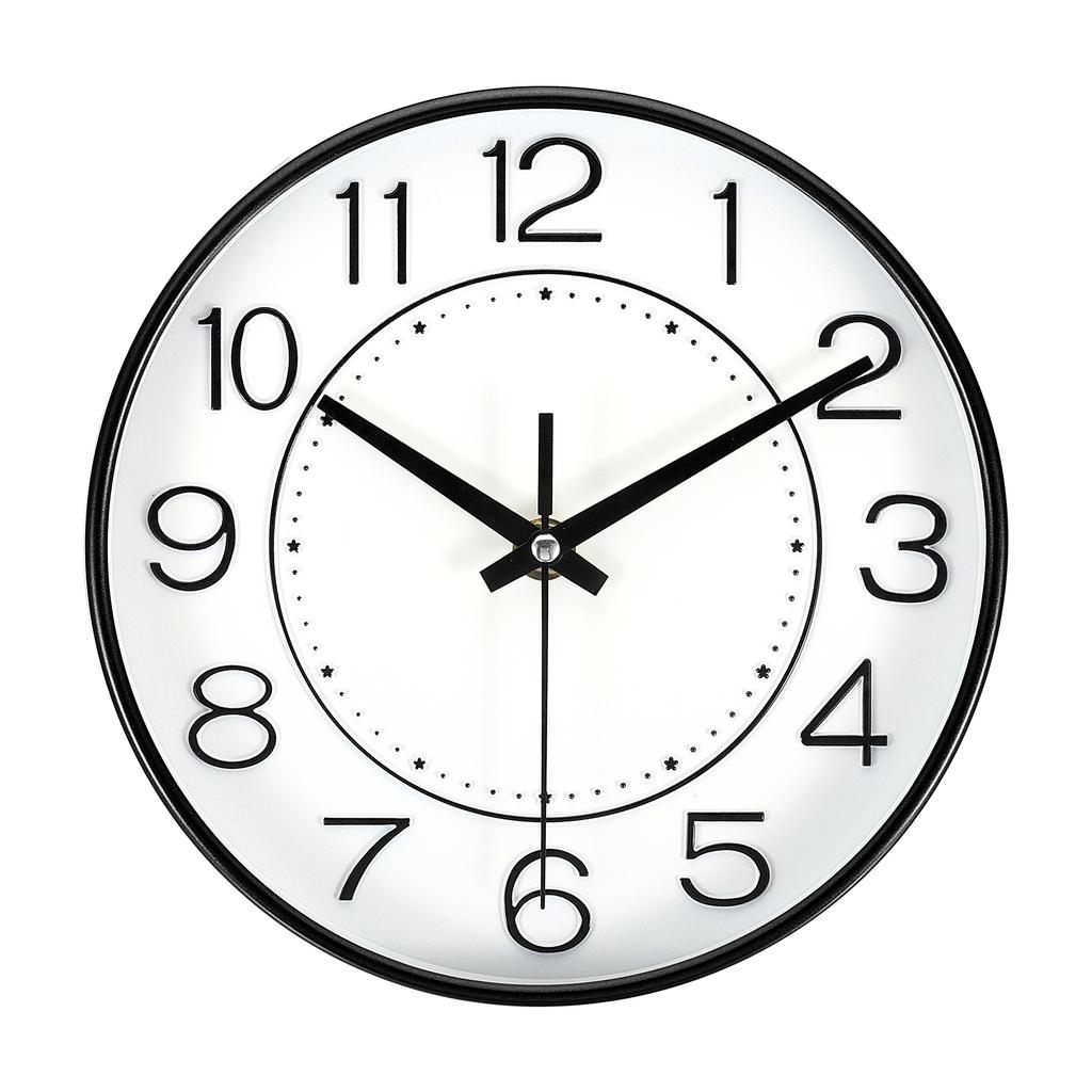 Uxcell 8 Inch Wall Clock Battery Operated Silent Non-Ticking Round Modern Wall Clock for Kitchen Office Bedroom Decor Featuring