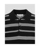 Binpolmen Striped Collar Neck Knit Black