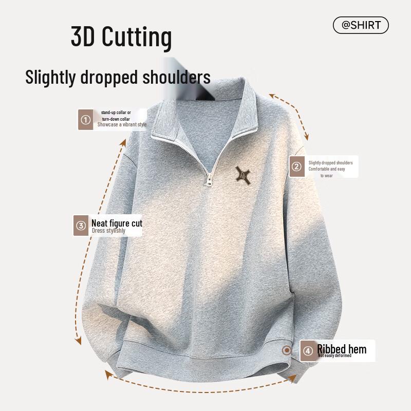 Mark Fairwhale Men's Stand Collar Half-Zip Sweatshirt