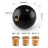 Schwarzer 8-Ball Billard Runder Schaltknauf, Acryl Geschwindigkeits-Schalthebel mit 3 Adaptern Universelle Passform für Schaltfahrzeuge