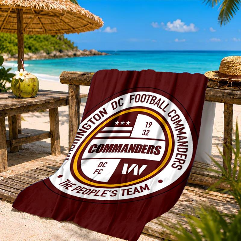 Washington Commanders Map Beach Towel, Quick-drying, Easy to Care for, Suitable for Both Fitness and Beach Vacations,Sports Essential