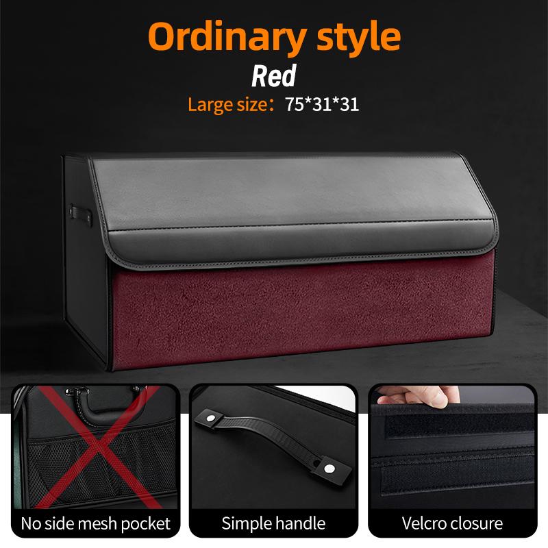 Auto Wildleder Kofferraum Organizer Große Kapazität Leder Faltbare Aufbewahrungsbox Tragbar Multifunktional Werkzeug Organizer Auto Zubehör