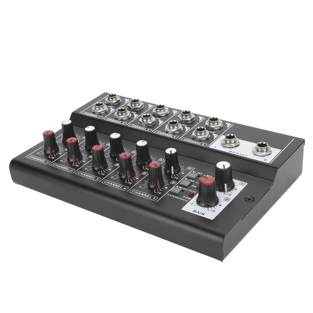 100‑240V Portable 10‑Channel Stereo O Sound Mixer Karaoke Microphone Amplifier ConsoleEU Plug