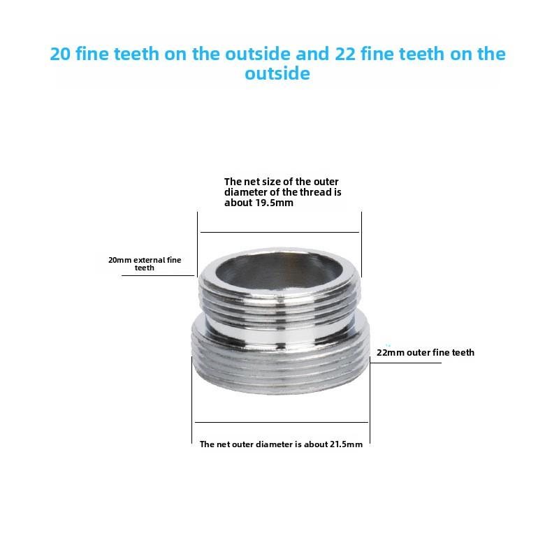 Faucet Adapter 22 Turn 16 18 20 22 24 26 28 30 32mm Internal and External Fine Tooth Faucet Conversion Thread Accessories