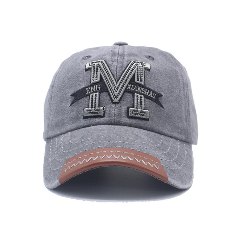 New soft top retro denim baseball cap men's outdoor casual hat summer breathable versatile sunshade cap women