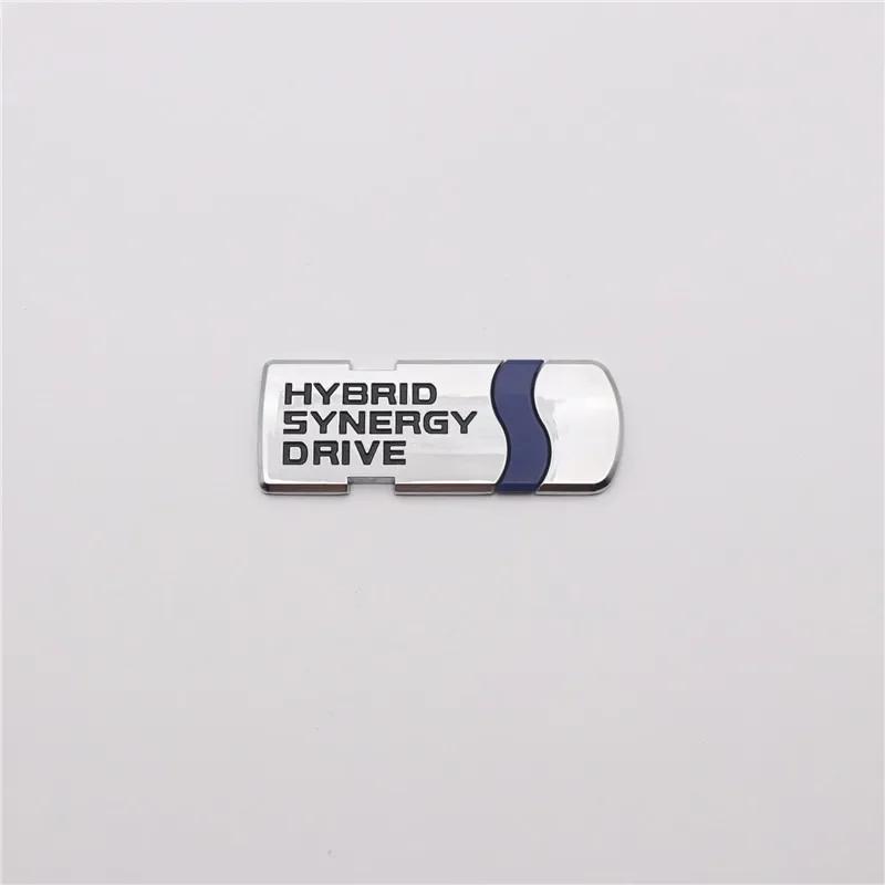 3D Metal Black Chrome HYBRID Synergy Drive Logo Emblem Car Fender Badge Trunk Decal For Camry Auto Sticker Accessories