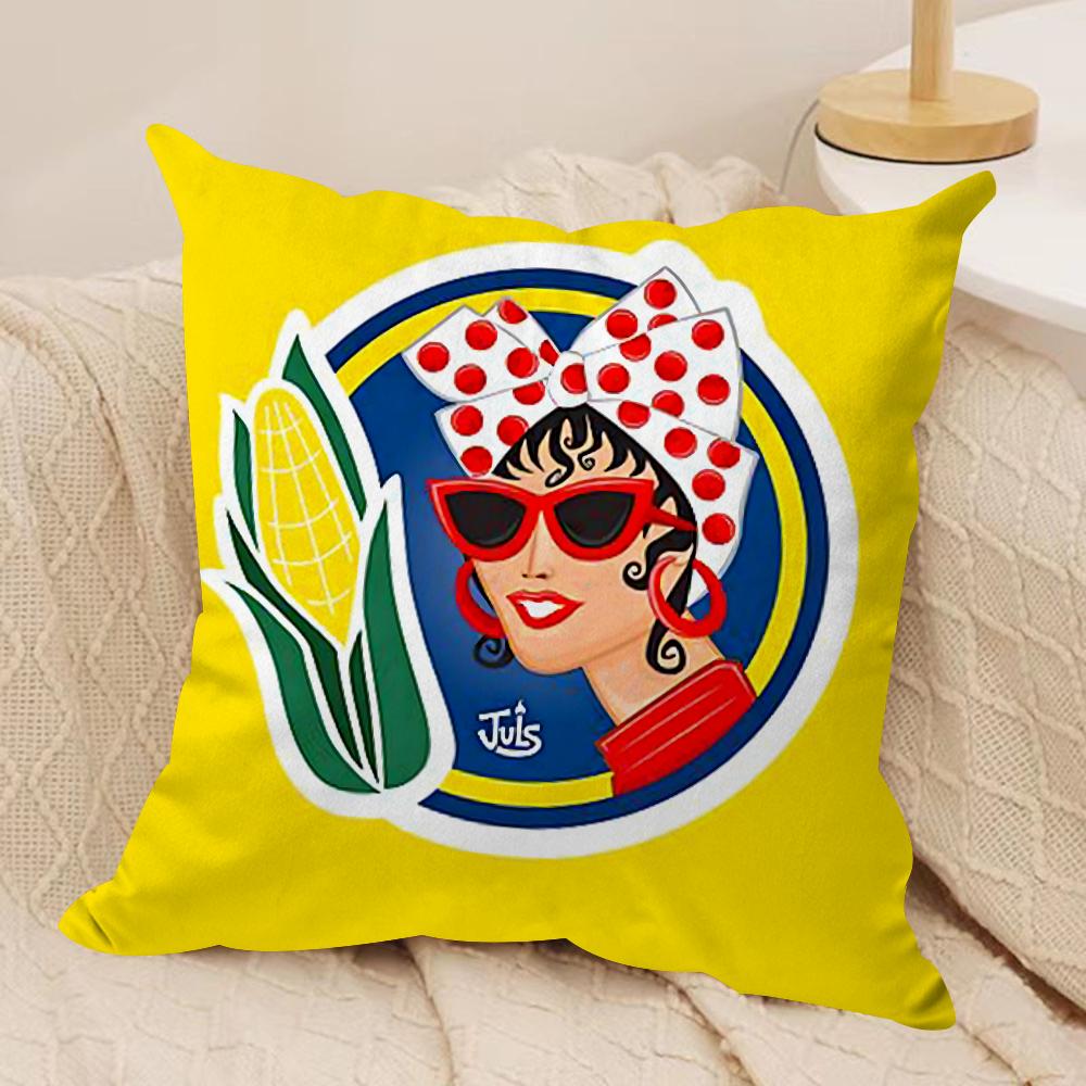 AAesthetic Art Venezuela Cushion Cover Silky Short Plush DoubleSided Printed Pillow Case for Sofa All Seasons Home Decor Gift