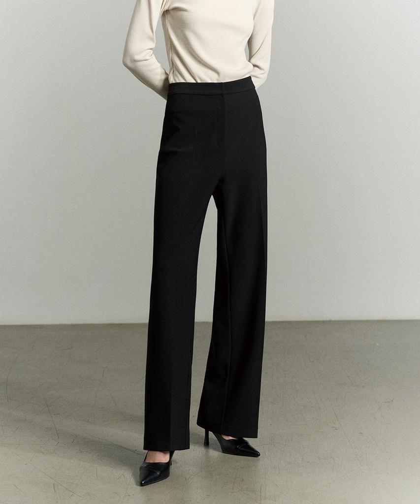 RE RHEE Pintucked Straight Leg Pants
