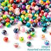 49/108/138pcs Stone Material Ink Decorative Beads Colorful Decorative Beads DIY Bracelet Necklace Earrings Keychain Foot Chain Phone Chain