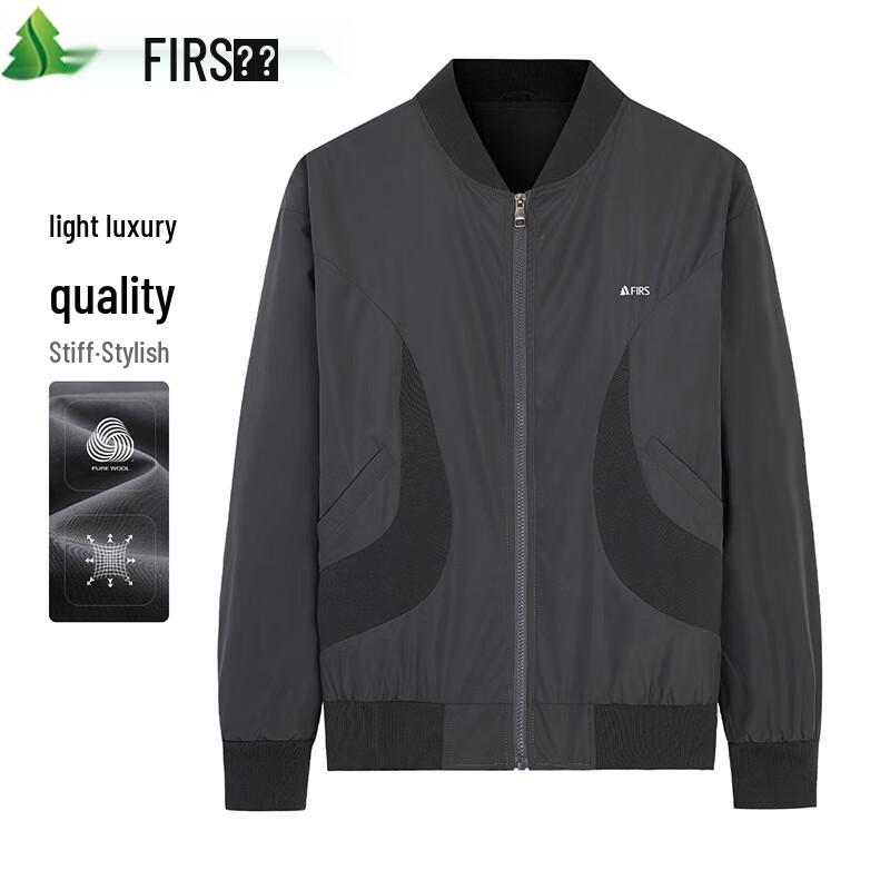 

FIRS Men s Spring Autumn Baseball Collar Jacket XL