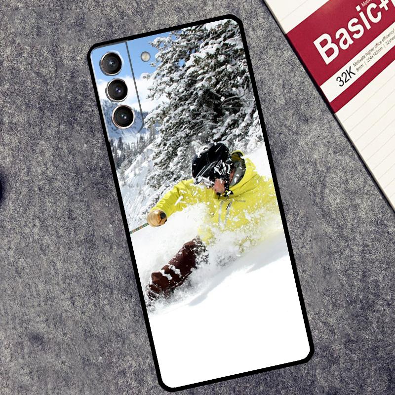 Ski Neige Snowboard Case For Samsung Galaxy S25 S26 Ultra S20 S21 S22 S23 S10 Plus S25 FE S24 Ultra Cover Coque