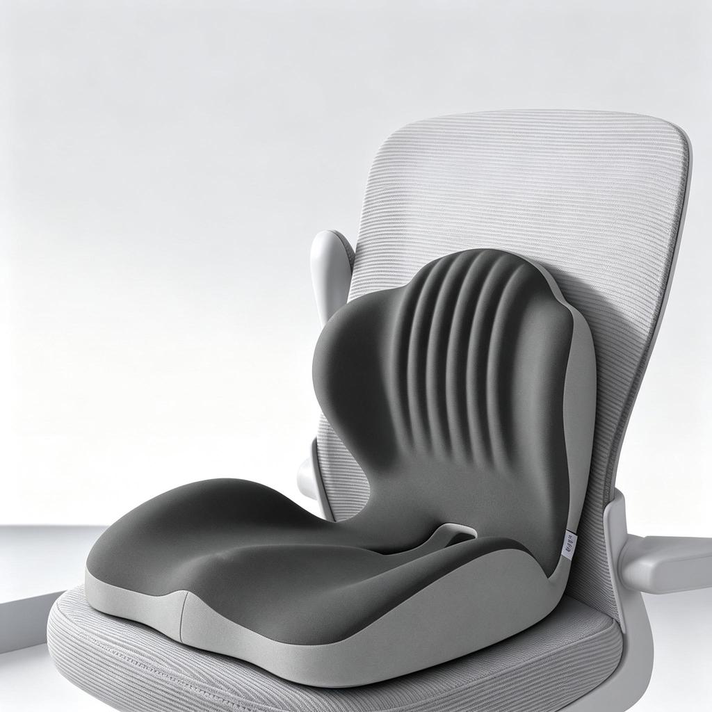 Memory Foam Integrated Seat & Back Cushion,Ergonomic Waist Support Chair Cushion For Office Home Car Long Sitting