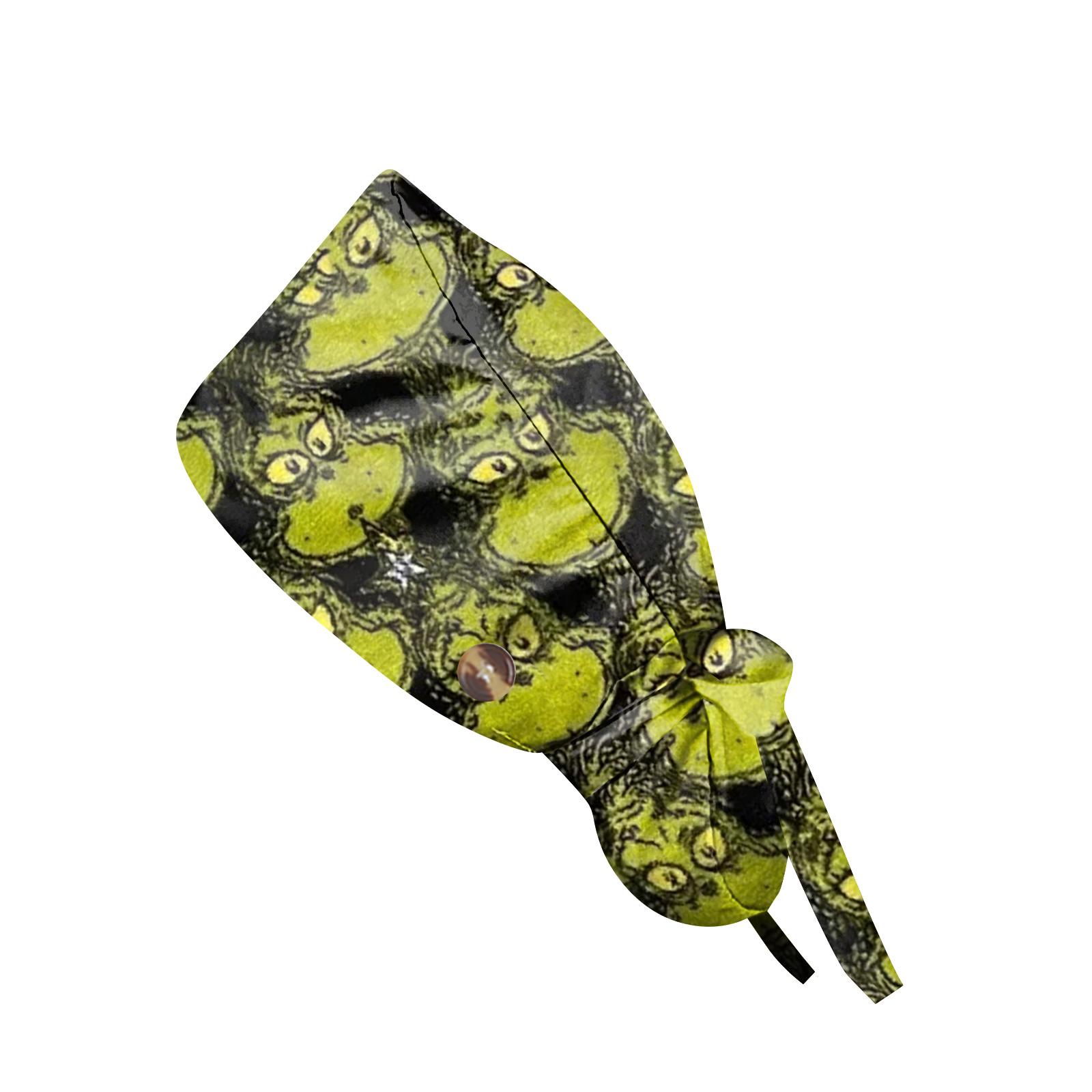 

Adjustable Scrub Cap with Ponytail Opening Lightweight Breathable Fabric Work Hat for Medical Professionals and Kitchen Staff One Size
