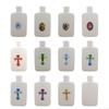 62KD Holy Water Bottle Religious Refillable Holy Water Container Baptisms Lotion Bottle with Screw Lid Catholic Accessories
