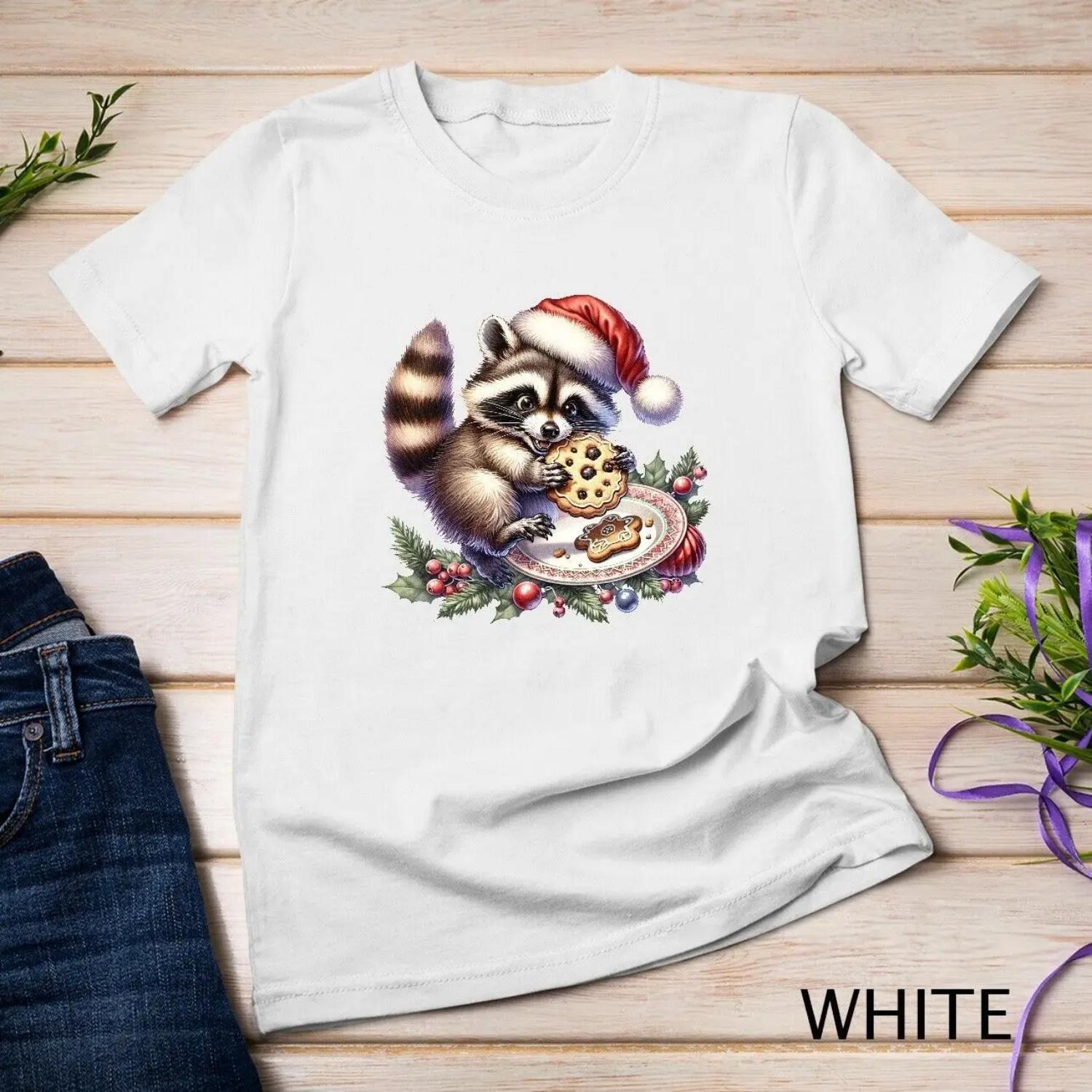 Bringing Christmas Cheer Our Raccoon 3 Funny T Shirt XXXXXL белый