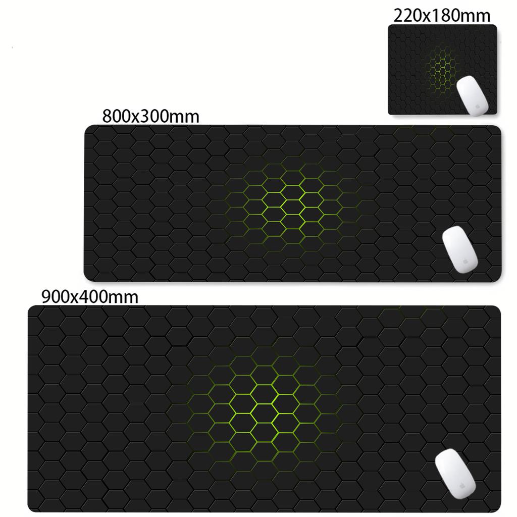 PC Tastaturmatte Geometrisch Großes Mauspads Sechseck Gamer Kissen Wabenmuster Mauspads Gummi Übergröße Schreibtischunterlage Kunst Design Schreibtischteppich