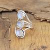 Moonstone Gemstone Ring, Solid 925 Sterling Silver Ring, Boho Ring, Gift For Her, Birthstone Ring