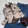 100% Wool Women's Cable Knit Color Block Sweater - Thick, Loose, Lazy Style for Autumn/Winter