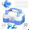 Balloon Pump, Balloon Pump Electric, Portable Dual Nozzle Electric Blower Air Pump Inflator for Party Decoration