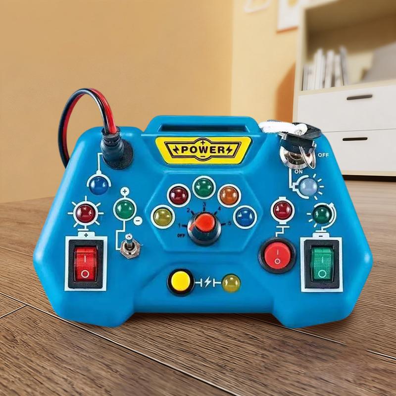 

LED Light Switch Busy Board Toddler Montessori Early Education Learning Toy Logical Thinking Training Game Board Children Gifts