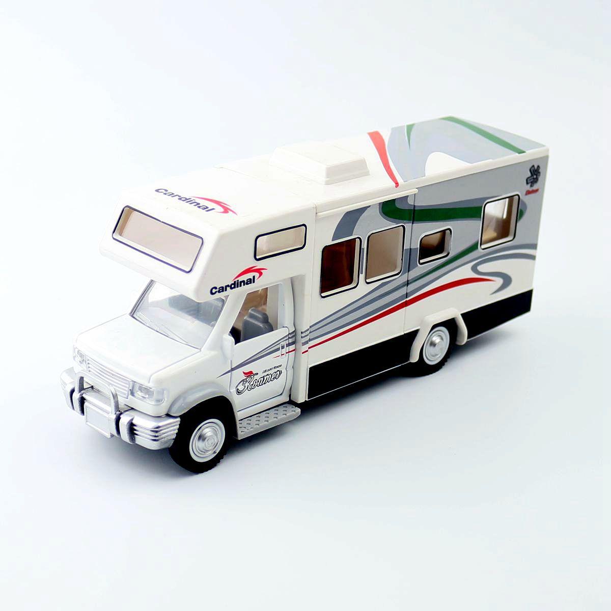 

Alloy Rv Luxury Bus Childrens Toy Car Model Decoration Sound And Rebound Light білий