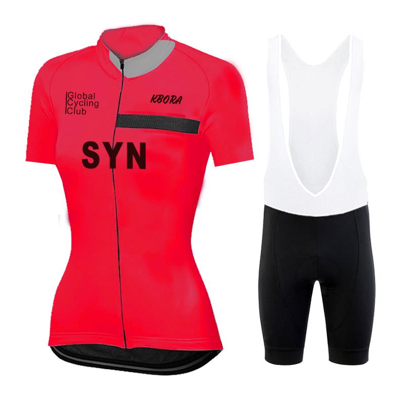 2026 Women Summer Cycling Jersey Set Short Sleeve Pink Bicycle Clothing Road Team Bike Uniform Sportswear Ropa Ciclismo Maillot