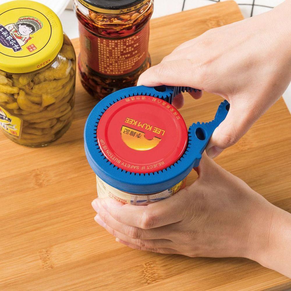 Ergonomic Silicon Adjustable Jar Bottle Wrench Anti-slip Bottle Opener Jar Lid Gripper Can Opener Kitchen Tool 6