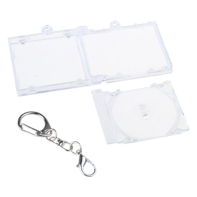 Blank Disc Case Keychain Disc Album Keychain Music Album Keychain Blank Disc Case Pendant for Keychain Decorations