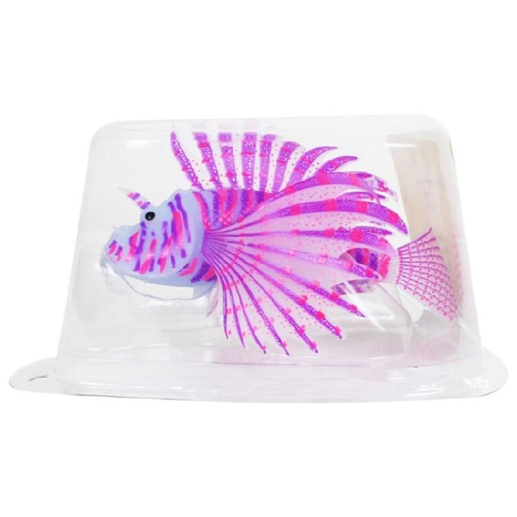 Luminously Artificial Lionfish Silicas Fish Ornaments Glowing In Dark Decors