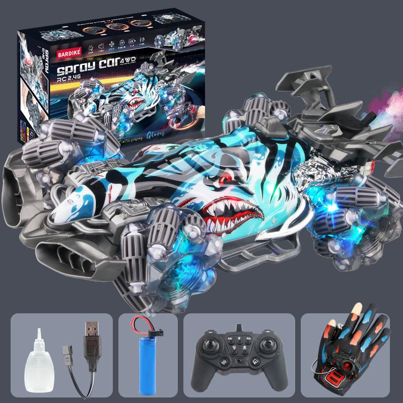 

2.4G Детские радиоуправляемые машины Полноприводные Пульт дистанционного управления Жестовое управление Цветной свет Спрей Трюк Внедорожная гоночная игрушка