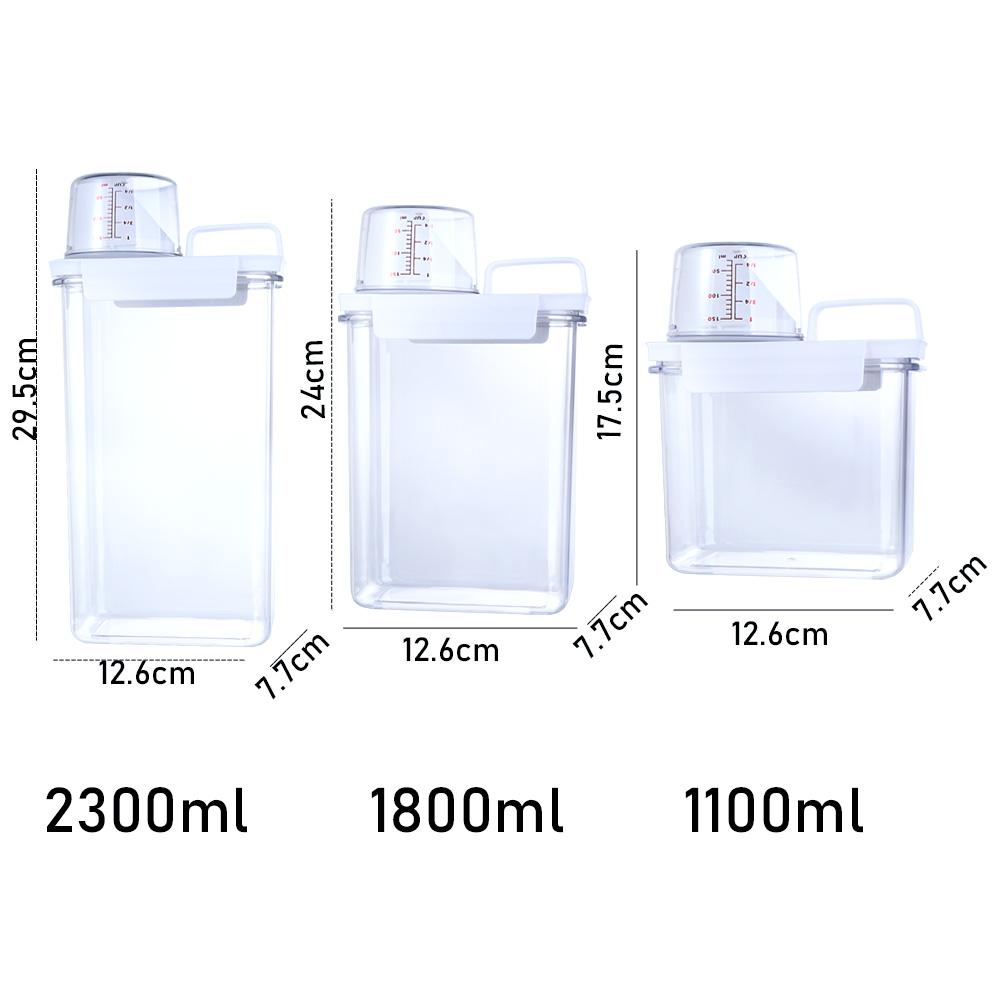 Cup Laundry Detergent Powder Cereal Jar Storage Bucket Detergent Box Washing Powder Container