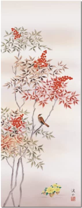 Rolo pendurado Rolo pendurado Ito Keizan Flores e Pássaros das Quatro Estações de e pintura de pássaros rolo pendurado pendurado / - (conjunto quatro) (flor /