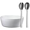 Couverts à salade - wmf - nuova - acier inoxydable 18/10 - compatible lave-vaisselle - blanc