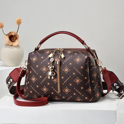High-quality Exquisite Print Leather Women's Crossbody Bag Fashion Women Shoulder Bags Luxury Brand Female Commuter Handbag