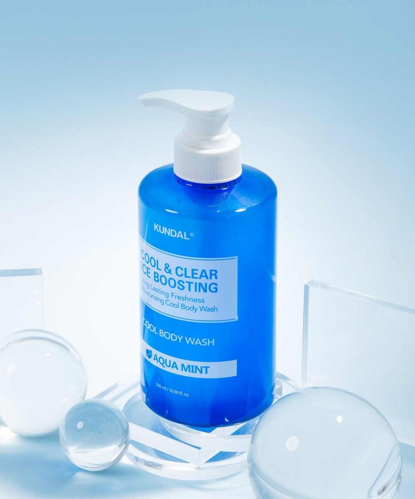 Cool & Clear Ice Boosting Cool Body Wash Aqua Mint 500ml 2-pack